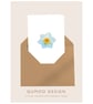 Daffodil Daffodils flower birthday blank Card (QM218) - Image 2