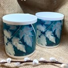 Cyanolumen Leaf Bone China Cup x2