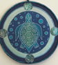TMP003 - Turtle Moon Mandala - Blue - Turquoise - Silver - Image 1
