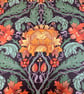 Orange Yellow Green Floral Art Nouveau RETRO Cravendale 60s 70s Vintage Fabric 