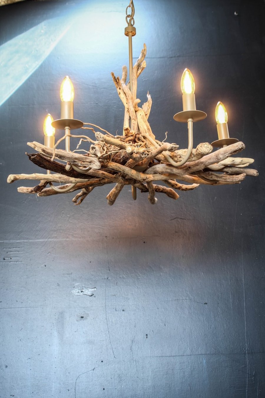 Driftwood Chandelier,5 light Chandelier, Drift Wood light,adjustable chain,Large