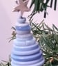 Blue Button Christmas Tree Decoration - Star Topper - Image 2