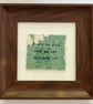 'I am no bird' Hand embroidered vintage quilt art