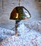 ceramic hanging mushroom green large