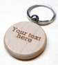 Personalised Natural Wood Keyring  - Image 2