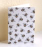 Single Bumble Bee Pattern Greetings Card - A6 Size - Image 4