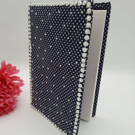 SALE Notebook with beaded polkadot cover