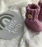 Hand Knitted ‘Kenzie’ Hugg Booties (0-6 months) - Image 2