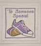 Embroidered Birthday Shoe Card