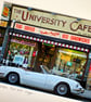 Classic Triumph Spitfire, Glasgow Signed Mounted Print FREE DELIVERY - Image 4
