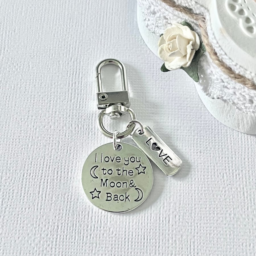 I Love You to the Moon and Back’ Keyring