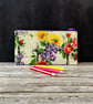Pencil Case made from Rare 1940s Vintage Barkcloth Fabric, Purple - Image 6