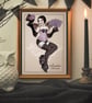 Paper Art Doll Irmalene the Vampire Showgirl for you to cut out and frame - Image 1