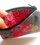 Retro Floral Zip Pouch - Small Zipper Bag For Coins And Small Essentials - Image 2