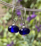 Deep Blue Glass Earrings