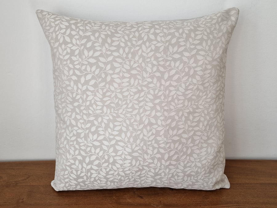 Handmade woven jacquard leaves pattern cushion cover