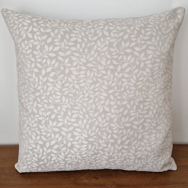 Handmade woven jacquard leaves pattern cushion cover