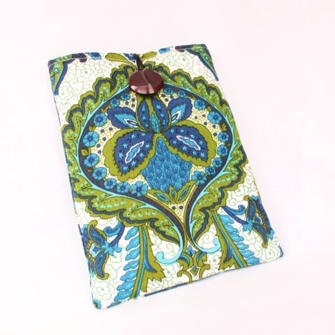 Green & Blue Paisley Pattern kindle case
