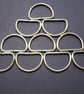 10 Medium Silver Tone D Rings - Image 2