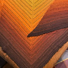 Bit of an Attitude Crochet Shawl Scarf - Pumpkin Smash