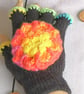 Magic Rainbow Mandela Fingerless Gloves. - Image 4