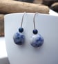 Earrings - Blue sodalite and hematite silver drop earrings, argentium silver  - Image 9