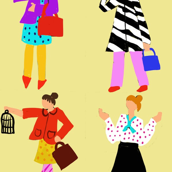 Colourful fashion ladies