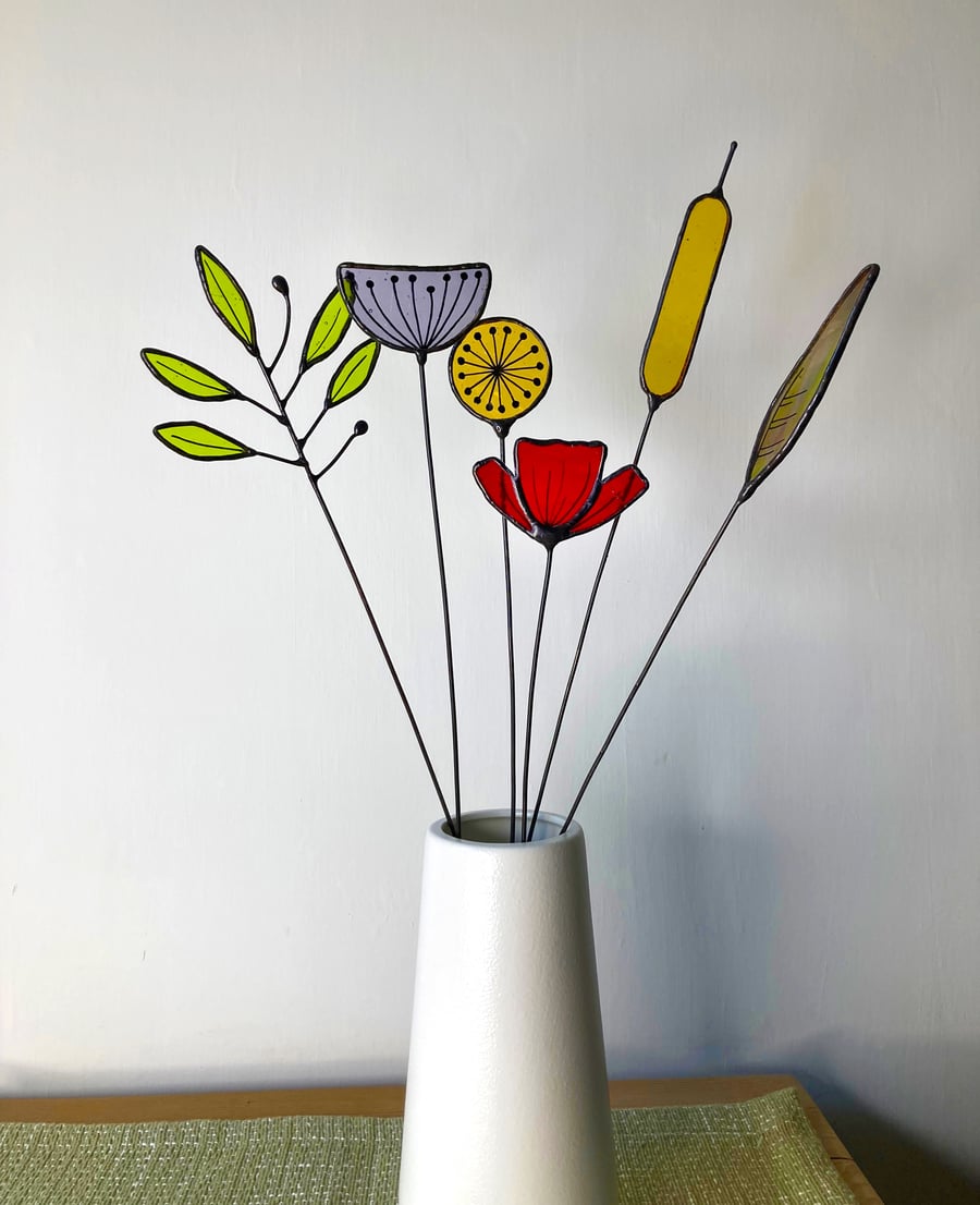 Everlasting Wild Flower Stained Glass - Bouquet - Flower Arrangements