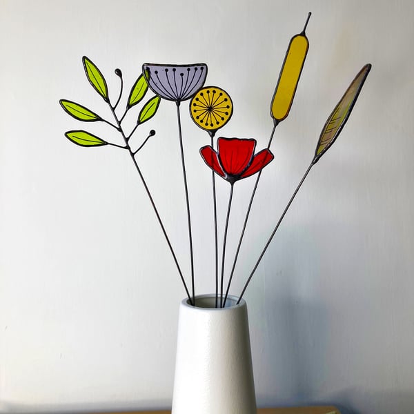 Everlasting Wild Flower Stained Glass - Bouquet - Flower Arrangements