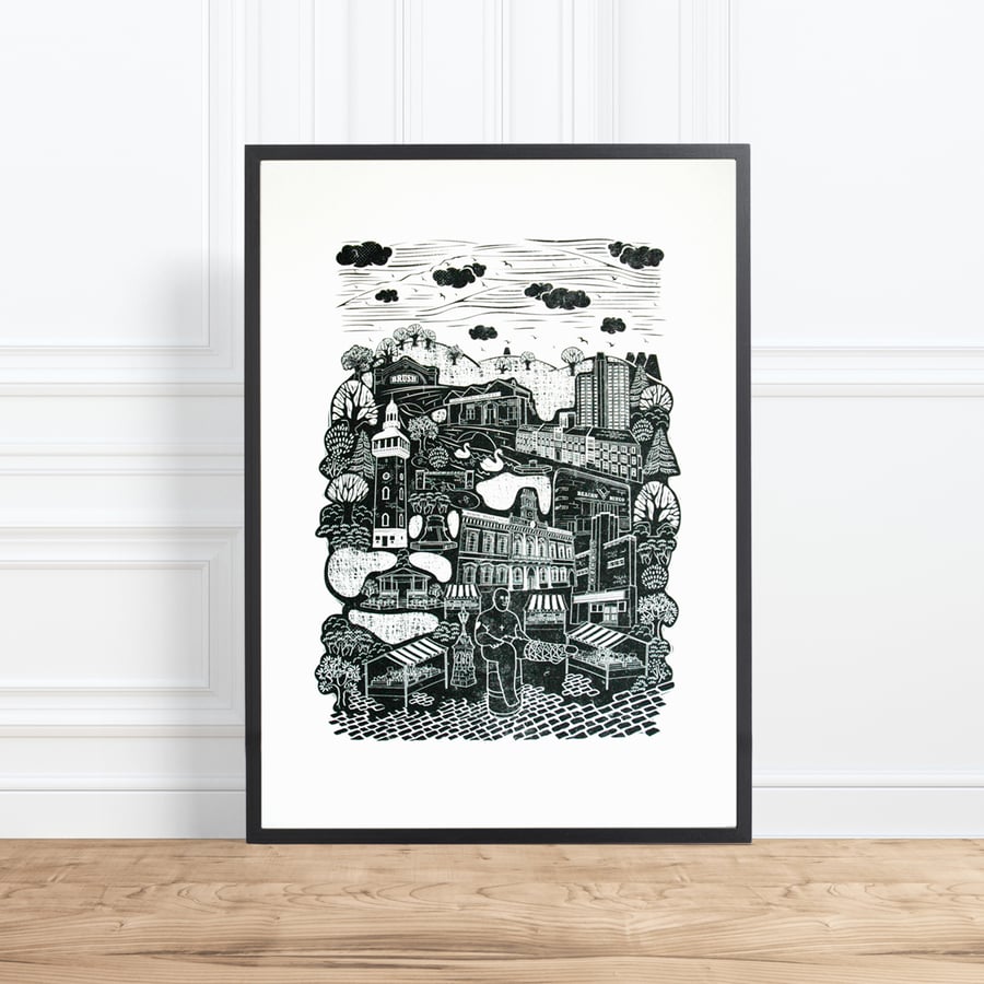 Loughborough Hand Pulled Limited Edition Screen Print