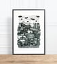 Loughborough Hand Pulled Limited Edition Screen Print - Image 1