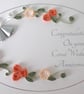 Coral 35th wedding anniversary congratulations card with paper quilling - Image 2