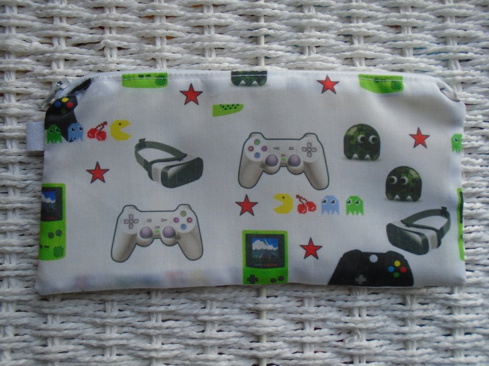 Gaming Themed Pencil Case or Small Make Up Bag.