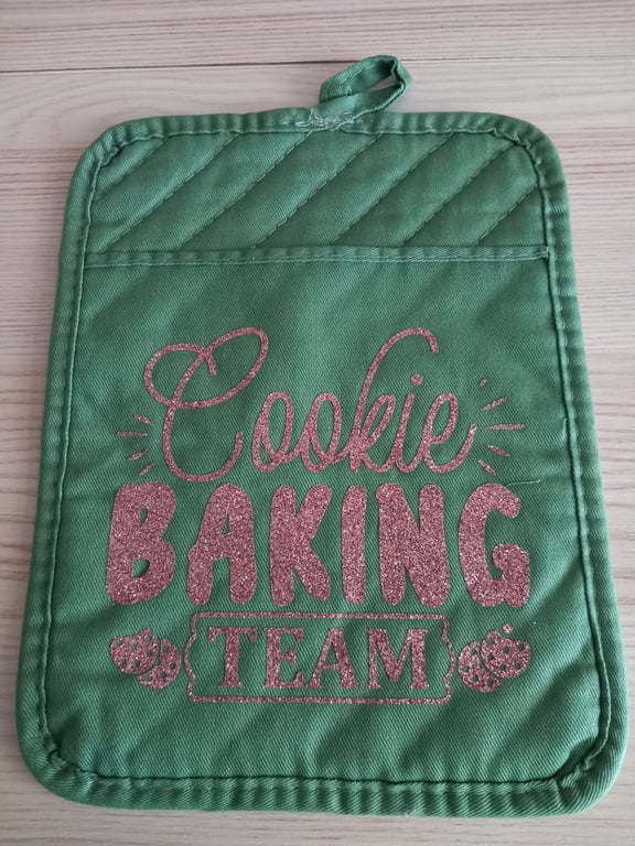 Cookie Baking Team Pot Holder Oven Mitt Glove Family Kids Baking Project Gift