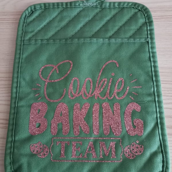 Cookie Baking Team Pot Holder Oven Mitt Glove Family Kids Baking Project Gift
