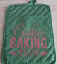 Cookie Baking Team Pot Holder Oven Mitt Glove Family Kids Baking Project Gift