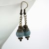 Aquamarine vintage style earrings