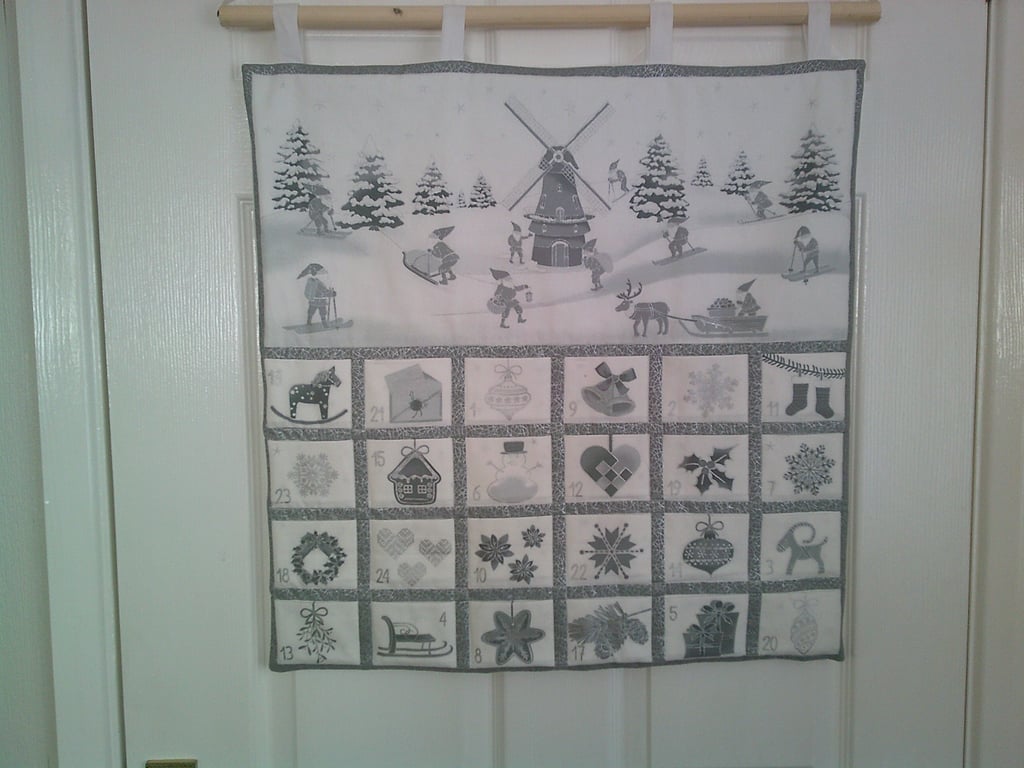 Scandi Style White with Silver Advent Calendar