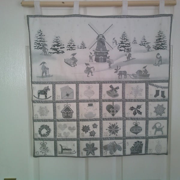 Scandi Style White with Silver Advent Calendar