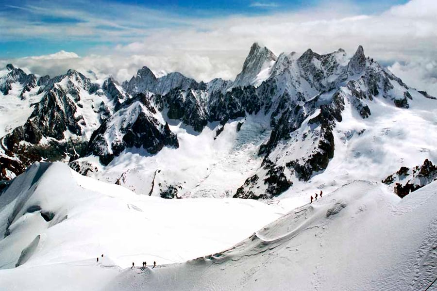 Chamonix Aiguille du Midi Mont Blanc Massif French Alps Photograph Print