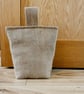 Handmade Jute Door Stop, Rustic Doorstop with Handle, Natural Fabric Door Stop,  - Image 4