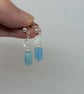 Aquamarine and Crackle Quartz Earrings - Image 4