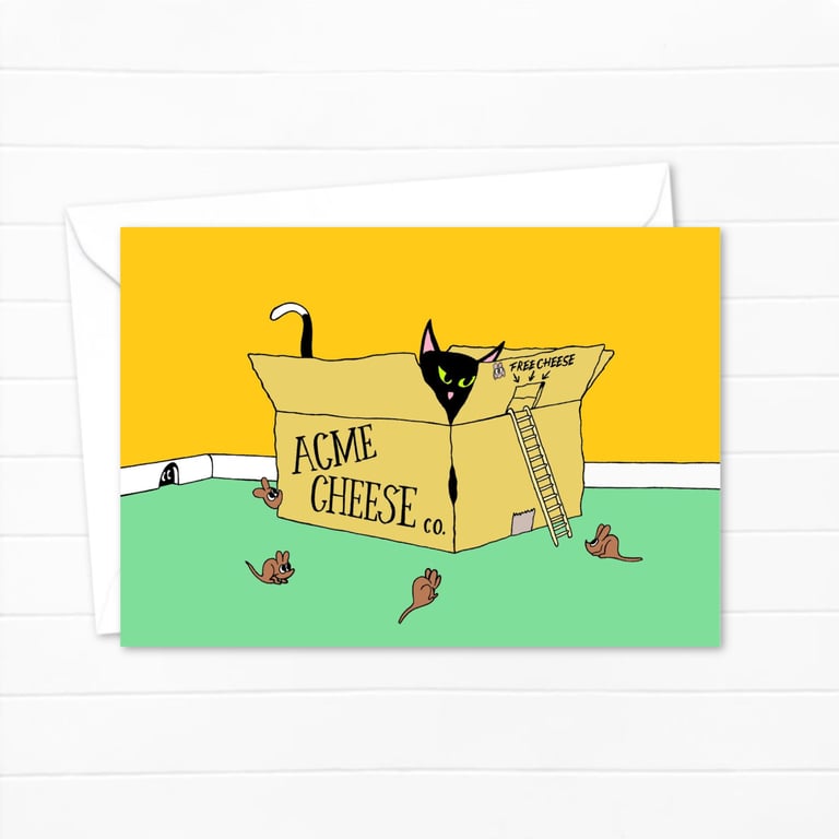 Funny Cat Greeting Card: Ideal as a Cat Lover Birthday Card (103)