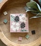 Mosaic Floral Art - Blackberry Mosaic Wall Plaque in Pastel Pink - Image 2