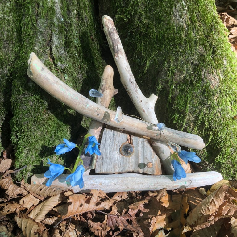 Driftwood Fairy Door One-Of-A-Kind Shabby Chic Handmade Handcrafted 