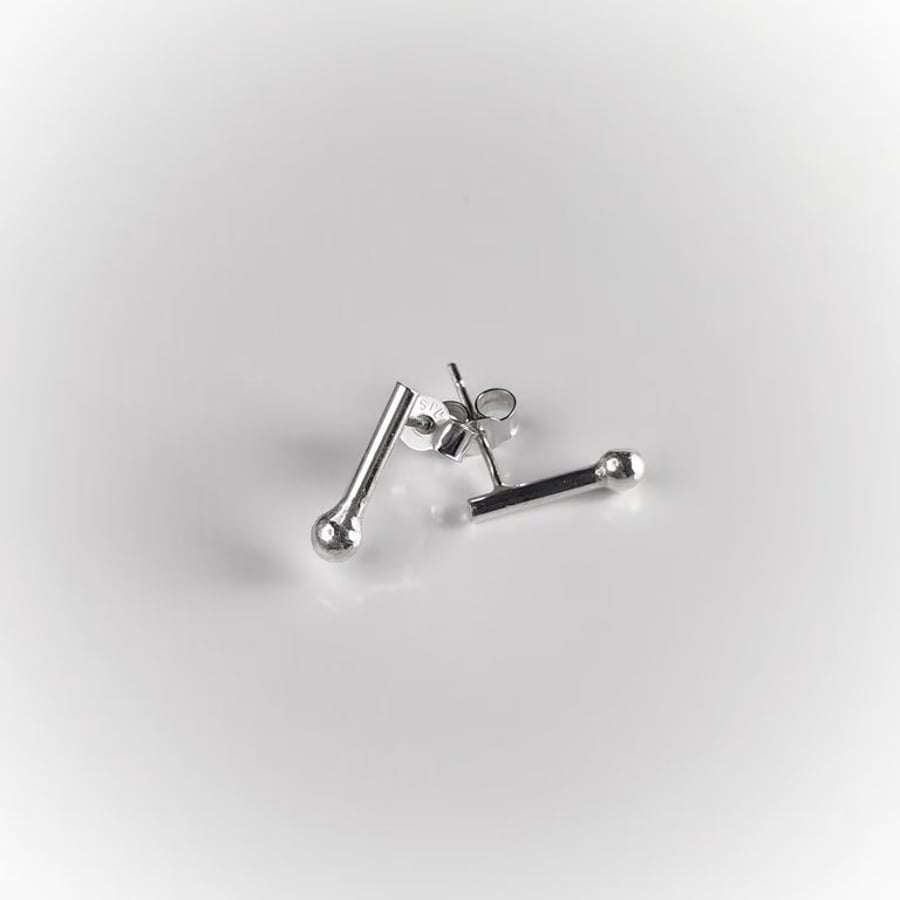 Simple sterling silver minimalistic earrings