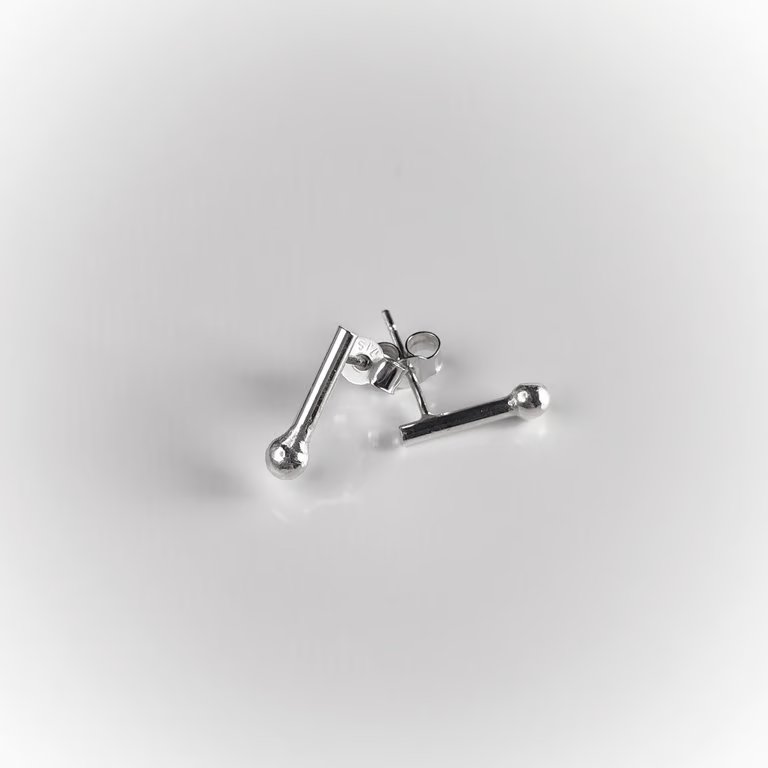 Simple sterling silver minimalistic earrings