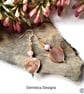 Mother of Pearl & Quartzite Earrings Silver Plate - Image 1