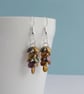 Dragonscale Earrings in shades of Antique Gold - Image 3