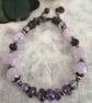 Purple lilac & black bracelet Amethyst bracelet - Image 5